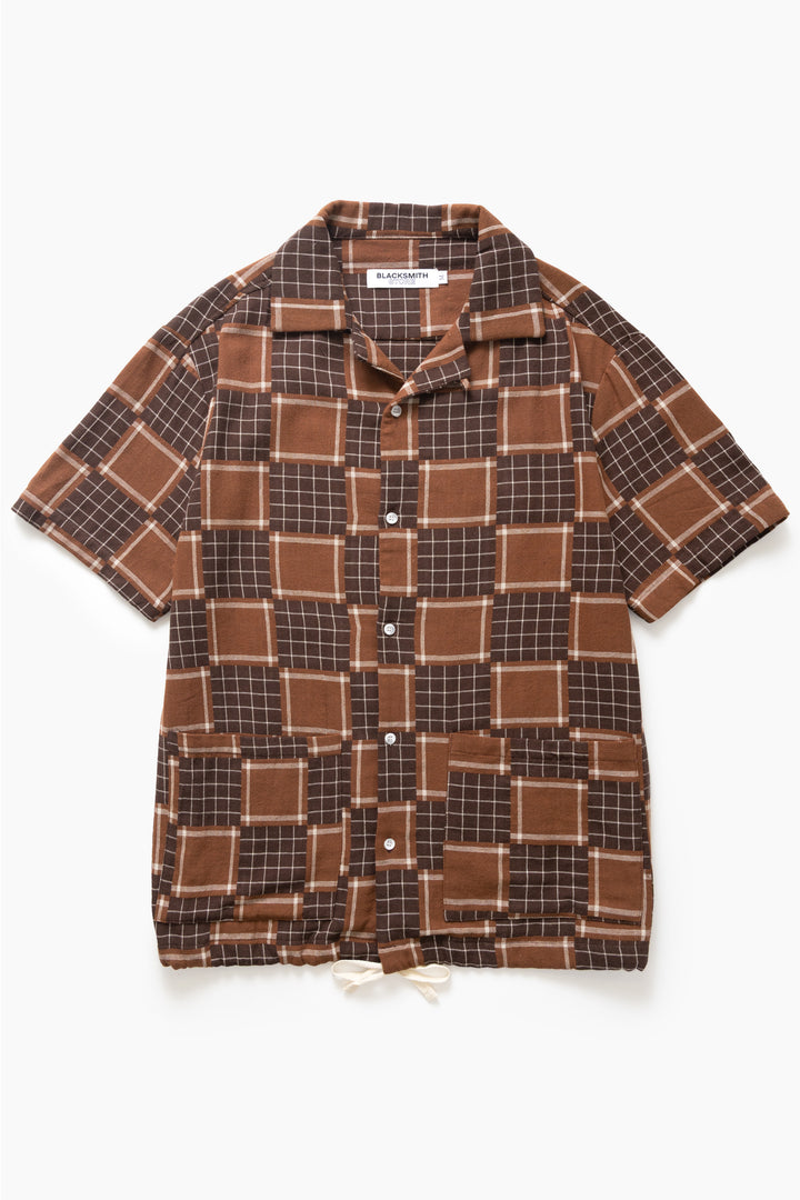 Blacksmith - Check Weave Resort Shirt - Brown
