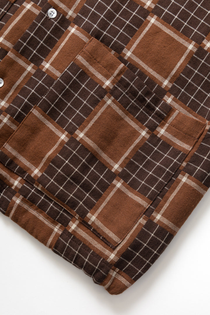 Blacksmith - Check Weave Resort Shirt - Brown
