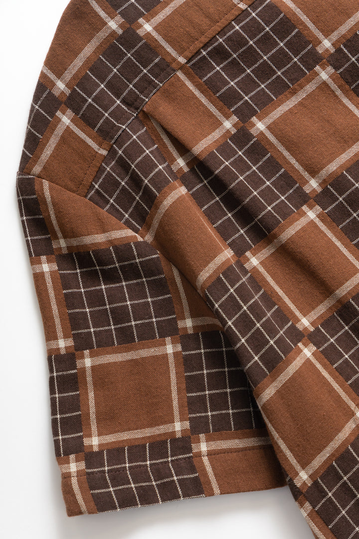 Blacksmith - Check Weave Resort Shirt - Brown