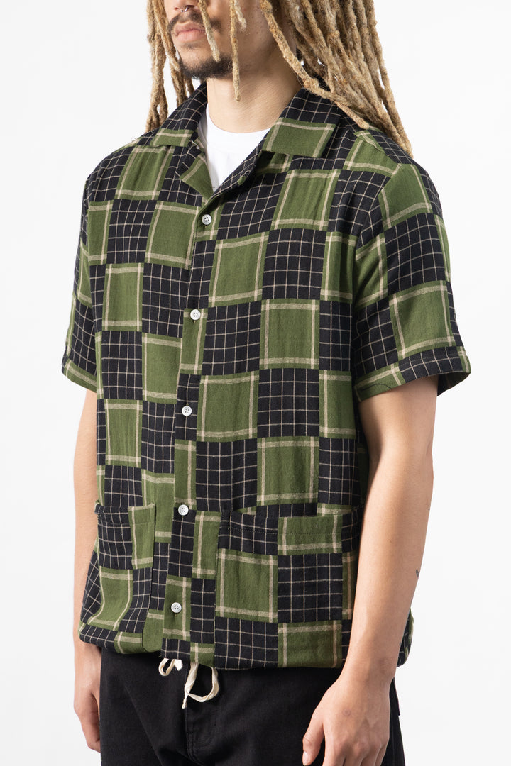 Blacksmith - Check Weave Resort Shirt - Green