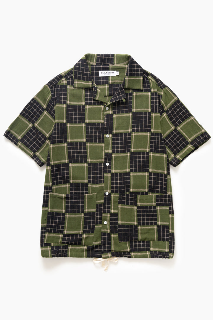 Blacksmith - Check Weave Resort Shirt - Green