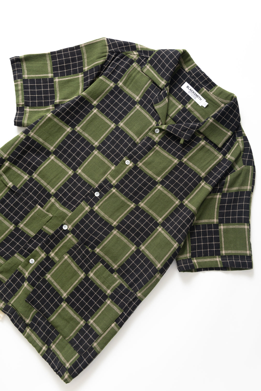 Blacksmith - Check Weave Resort Shirt - Green