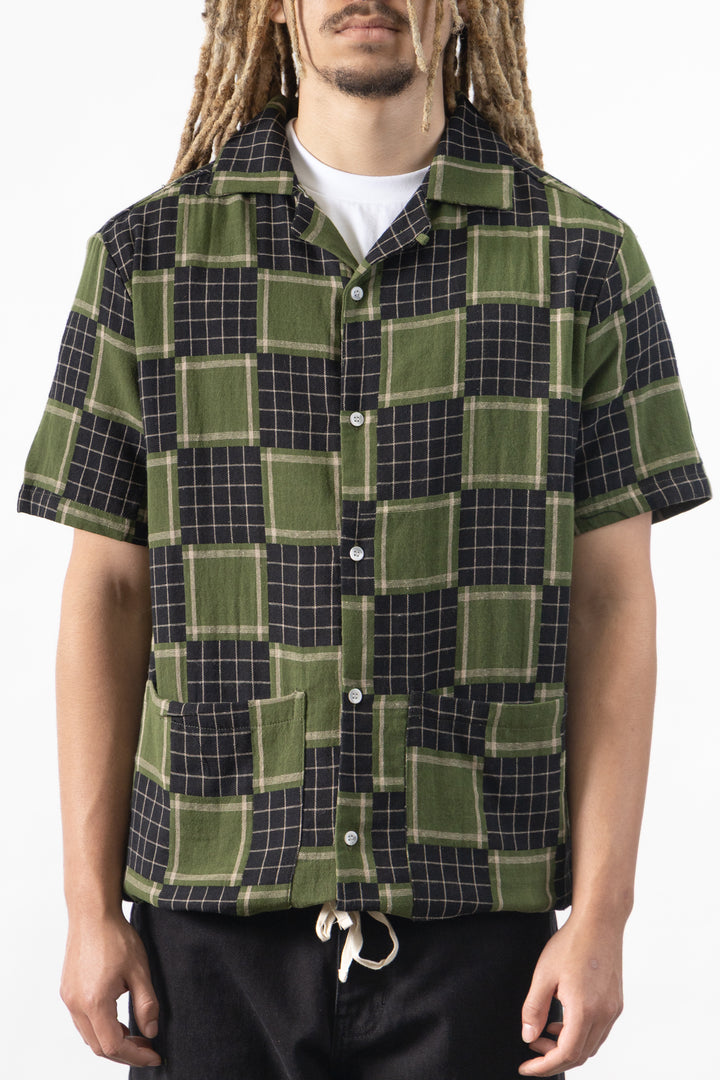 Blacksmith - Check Weave Resort Shirt - Green