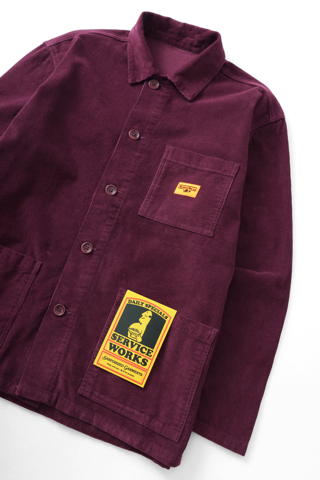 Service Works - Corduroy Coverall Jacket - Plum