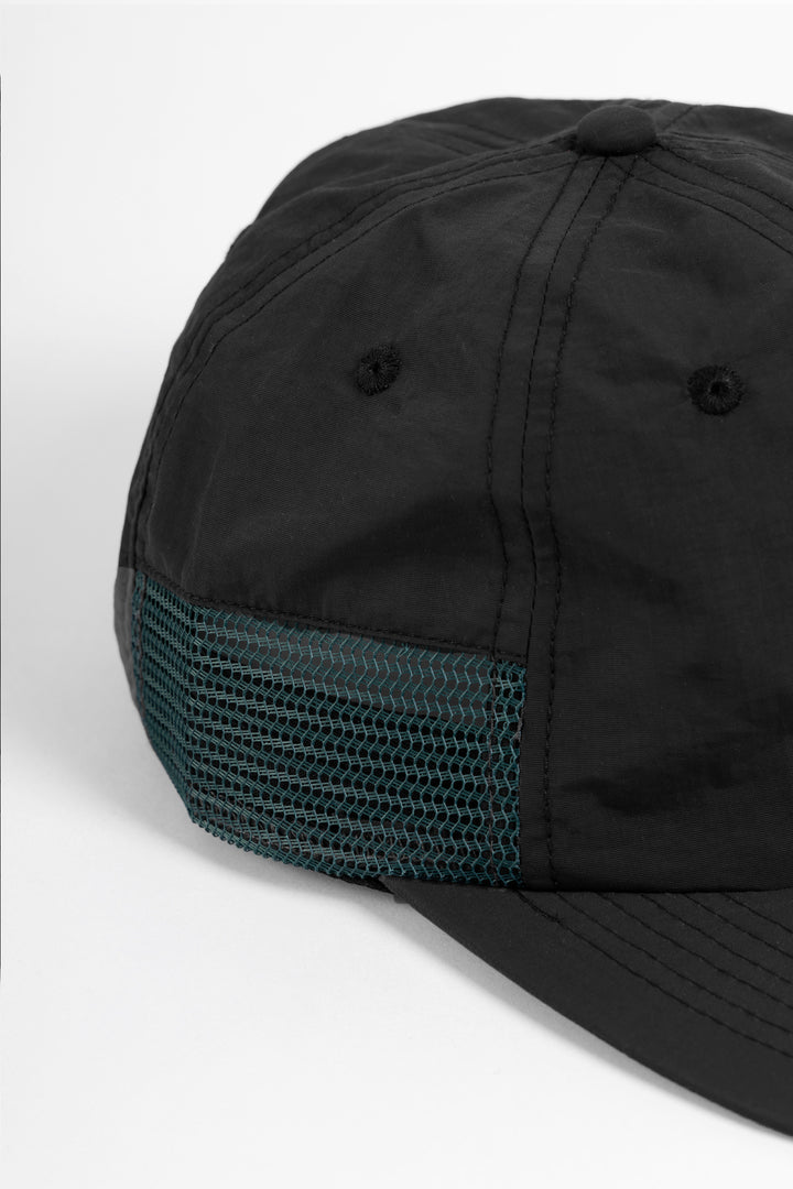 Power Goods - Perfect Nylon 6 Panel Mesh Cap - Black