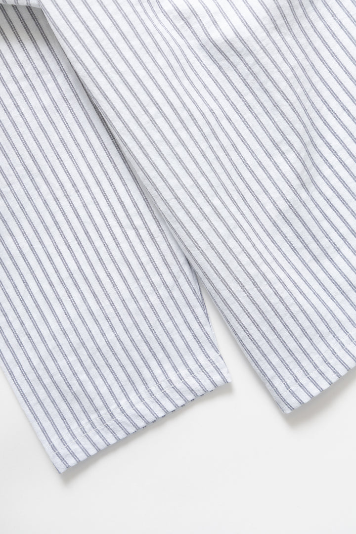 Blacksmith - Striped Two Button Popover - White