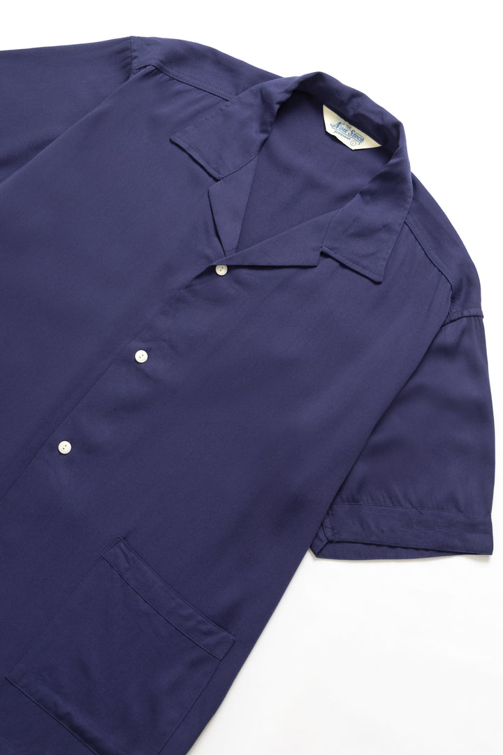 Non Stock MFG - Short Sleeve Rayon Shirt - Blue