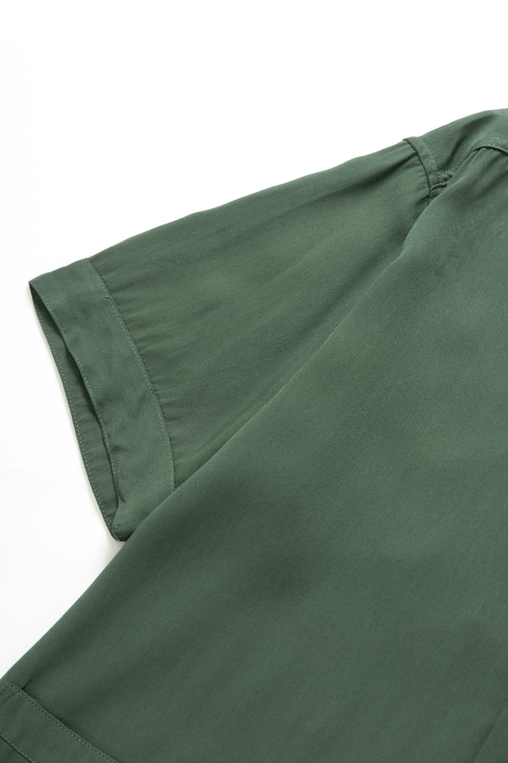 Non Stock MFG - Short Sleeve Rayon Shirt- Green