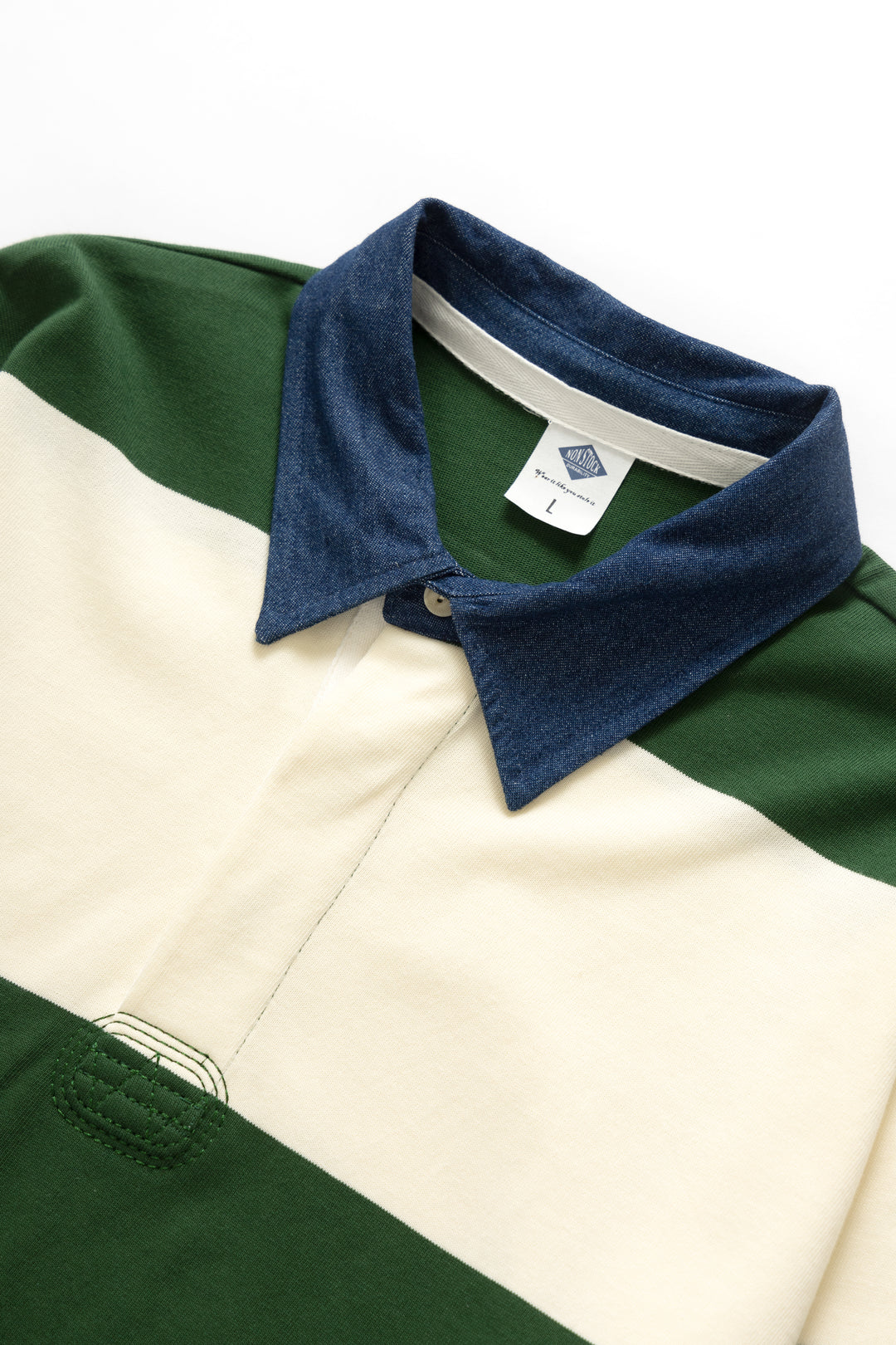 Non Stock MFG - Rugby Shirt - Green/White