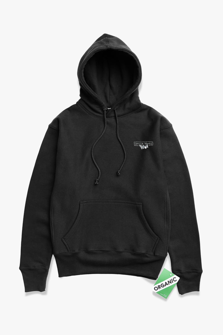 Service Works - 12oz Scribble Logo Hoodie - Black