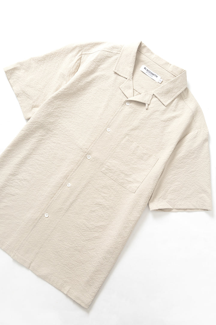 Blacksmith - Seersucker Resort Shirt - Dove