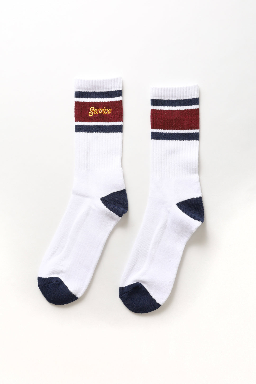 Service Works - Logo Ringer Socks - White