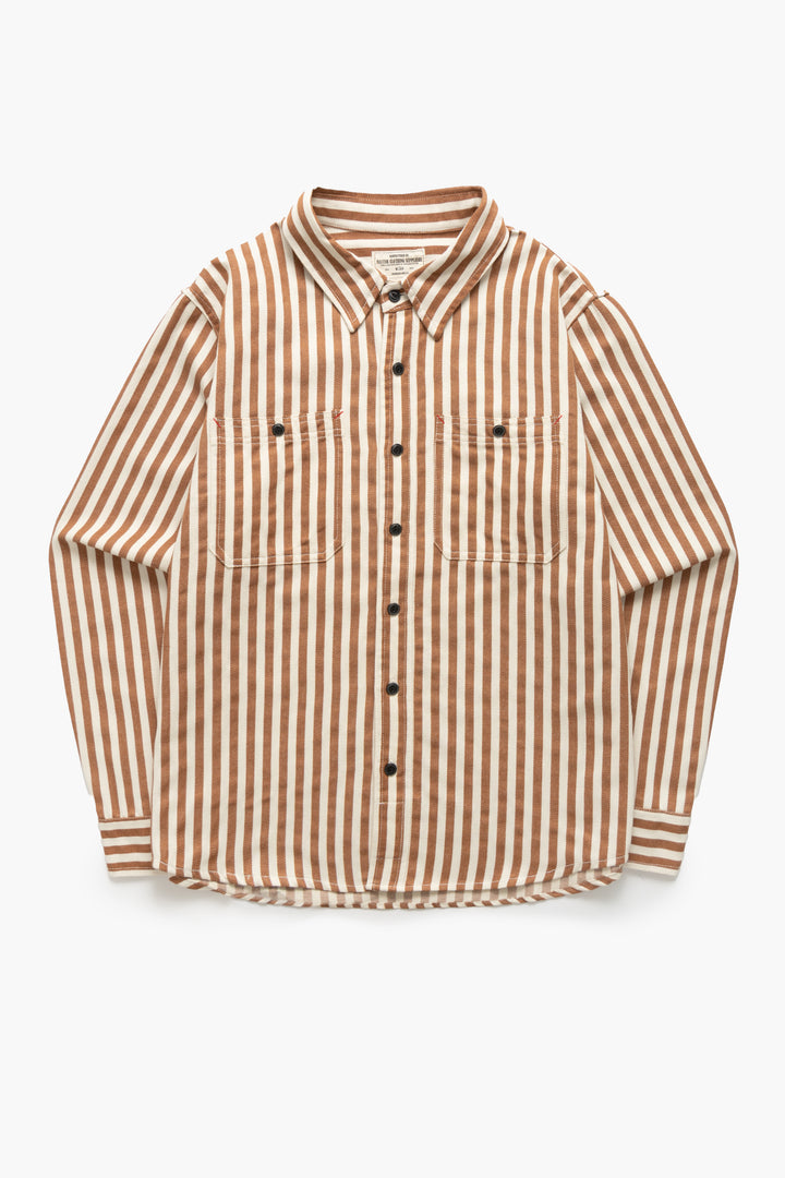 Okonkwo MFG - Stripe Shirt - Orange Stripe