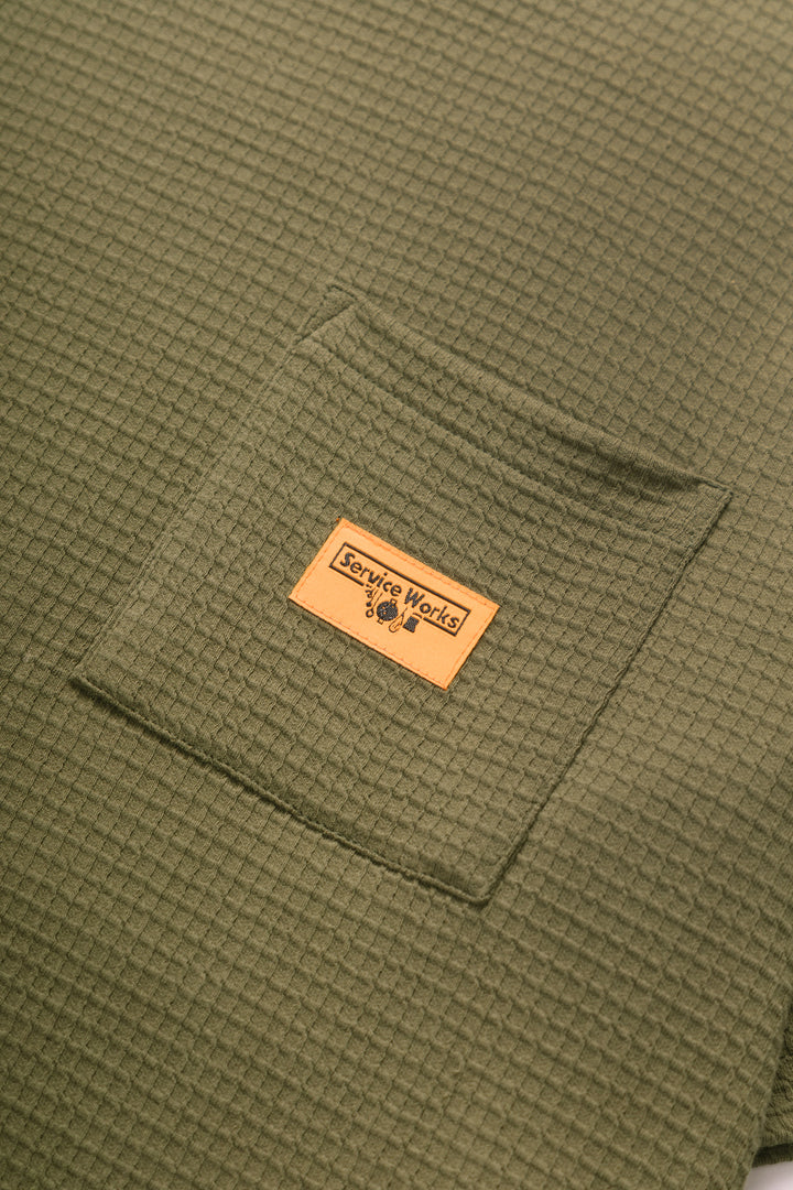 Service Works - Waffle Pocket Tee - Olive