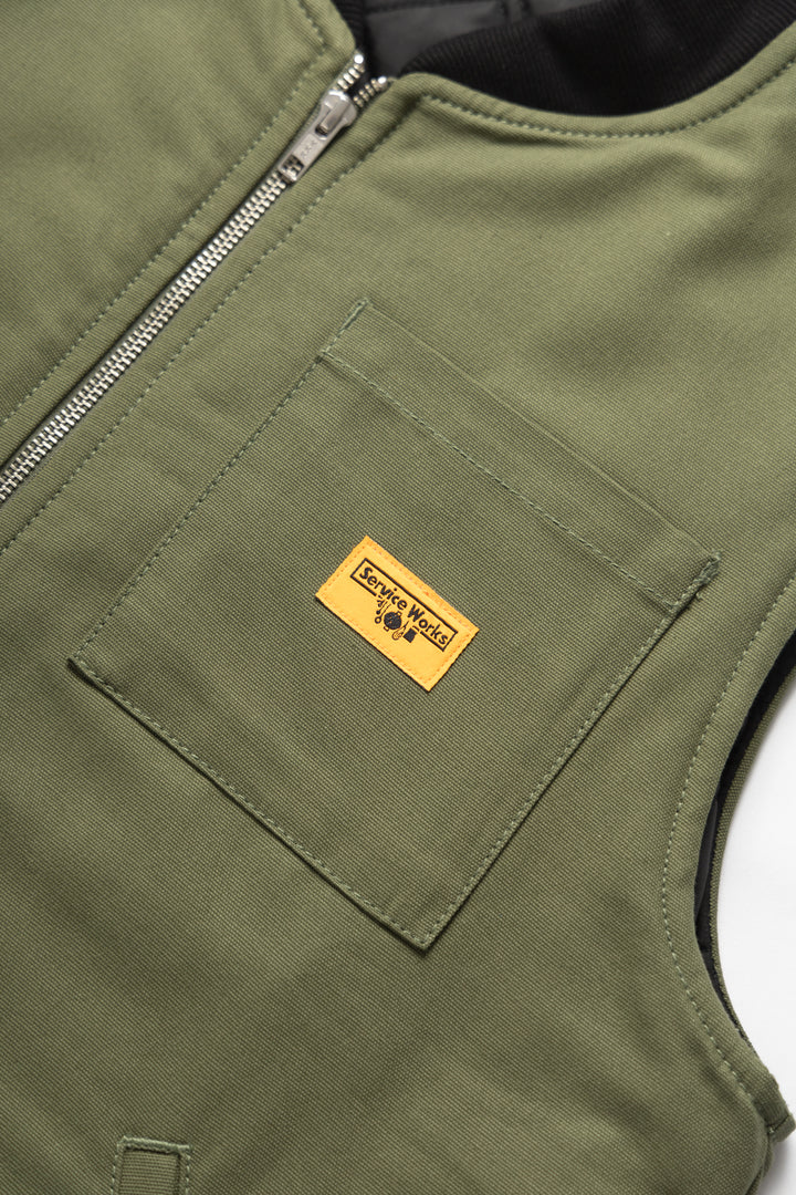 Service Works - Padded Work Vest Jacket - Olive