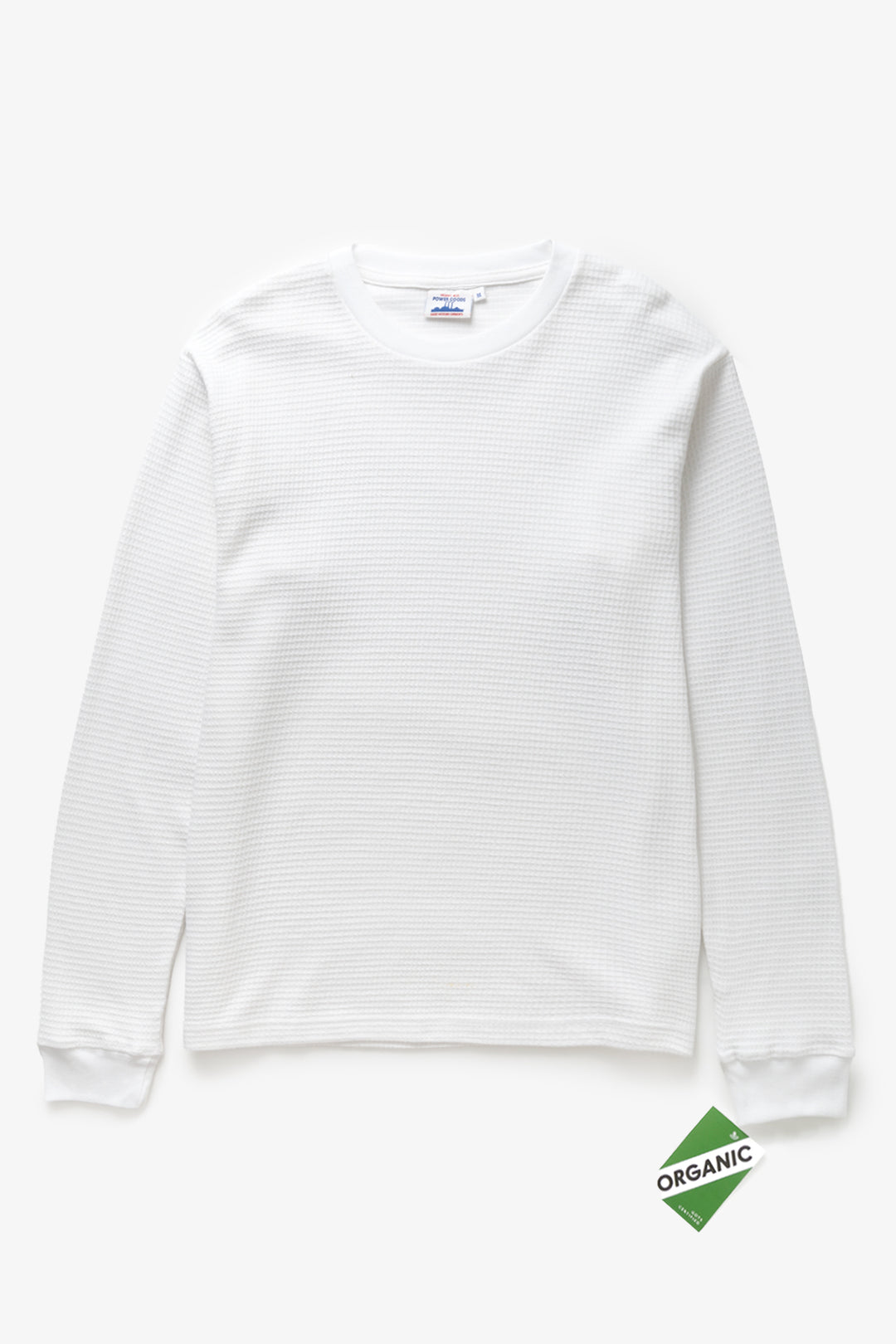 Power Goods - Thermal Waffle Long Sleeve Tee - White