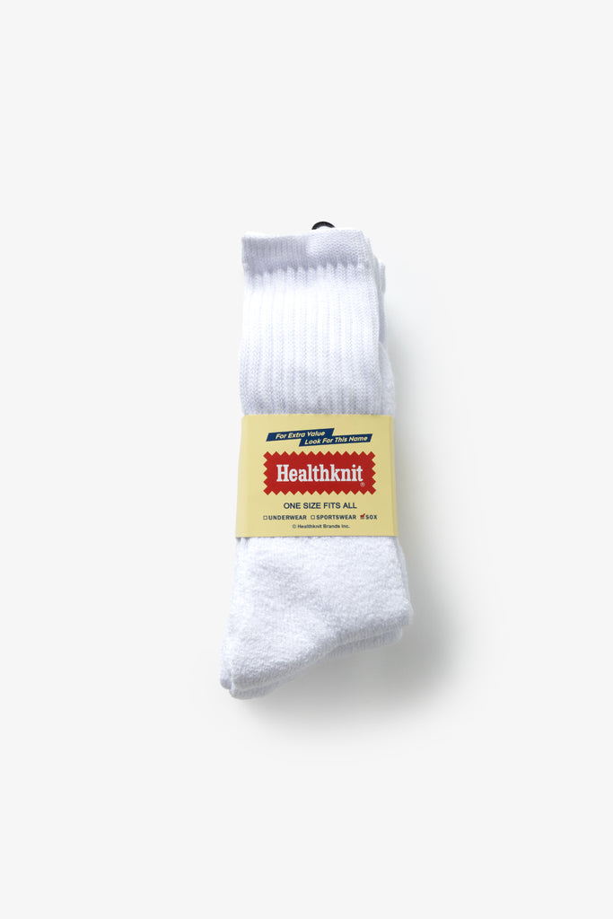 Healthknit - 3 Pack Crew Socks - White
