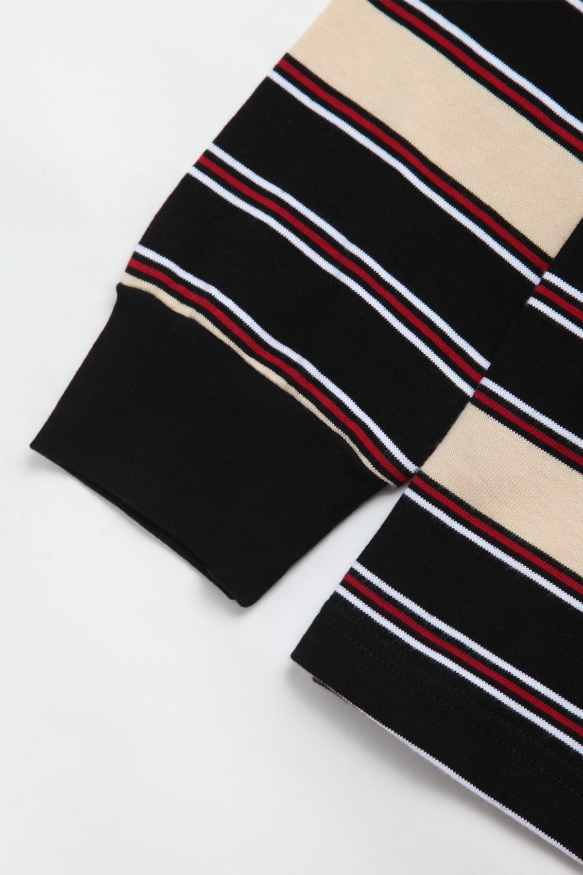 Okonkwo MFG - Long Sleeve Striped Tee - Black/Tan