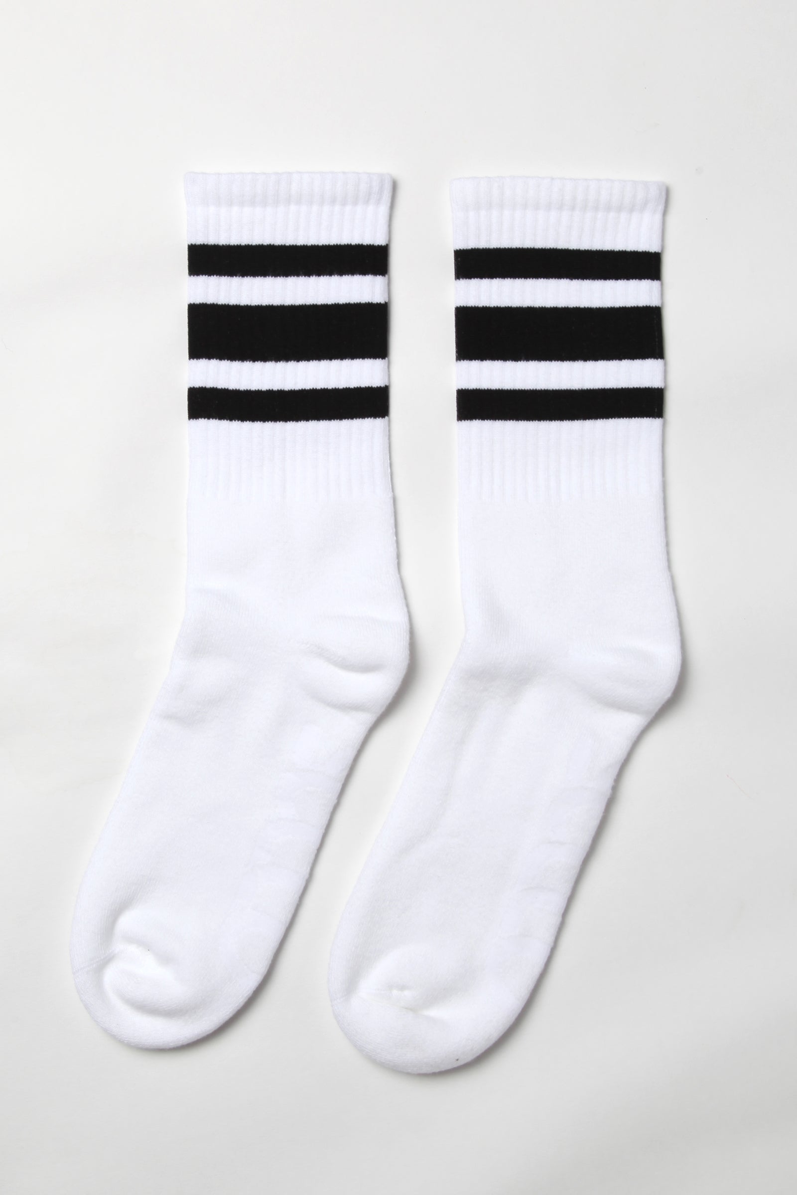 Socco - Striped Crew Socks - Black/White